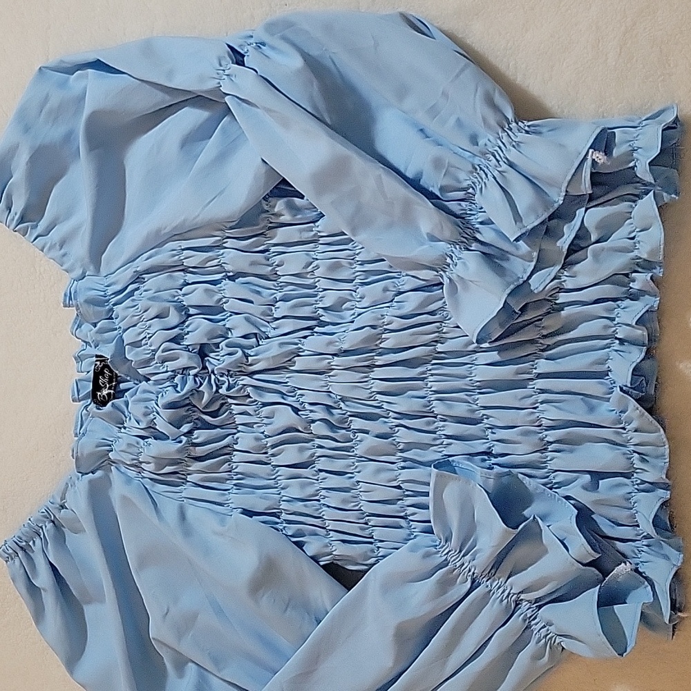 CUTE BABY BLUE LONGSLEEVE TOP - Picture 10 of 11